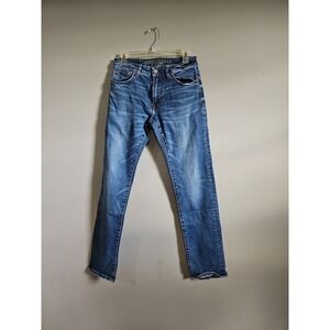 American Eagle Slim Straight Extreme Flex Jeans Men 29x32 Medium Wash Blue Denim